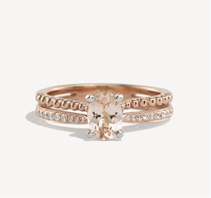 Eira Diamond Engagement Ring in 14k Rose Gold