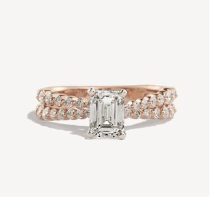 Voyage Diamond Engagement Ring in 14k Rose Gold