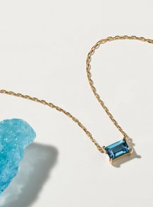 A blue gemstone pendant