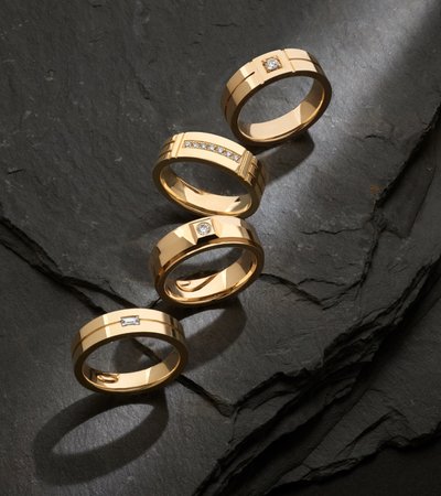 A collection of men's rings