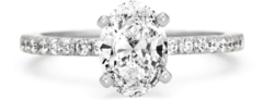 Timeless Pave-Set Diamond Engagement Ring in 14k White Gold