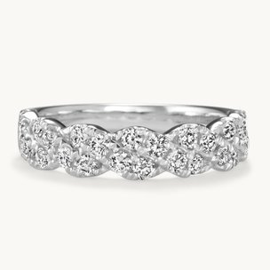 A white gold classic women's band