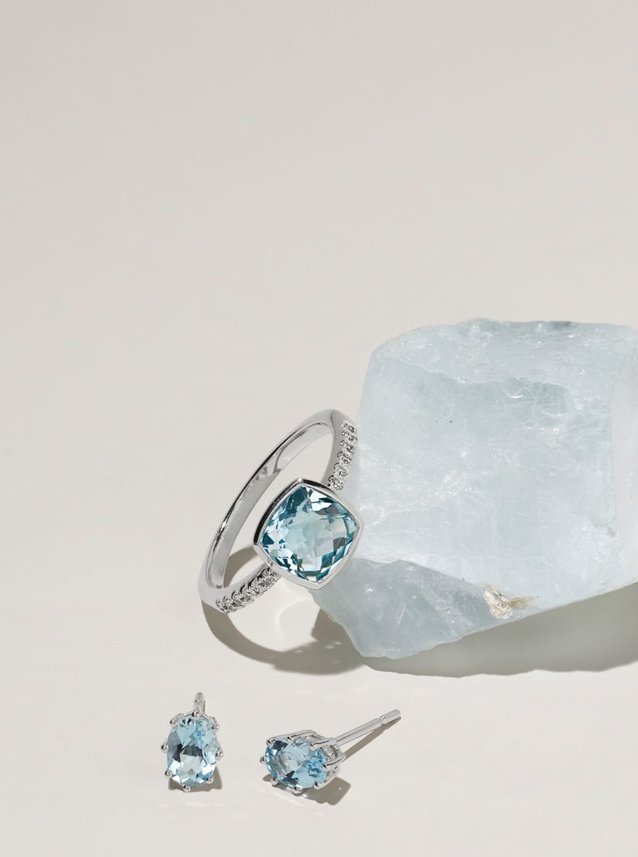 A collection of Aquamarine jewelry