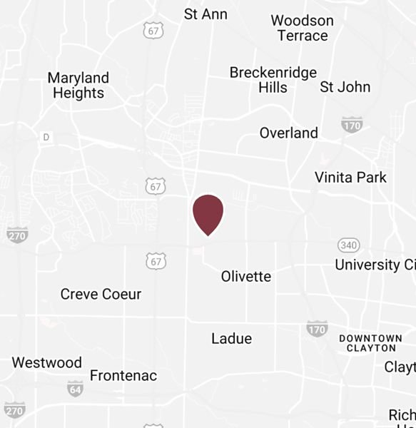 A city map of Olivette