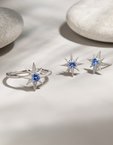 A collection of sapphire jewelry