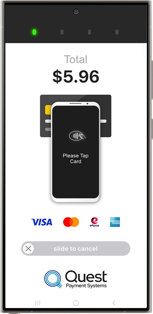 Airpay TAP prompts for card presentation