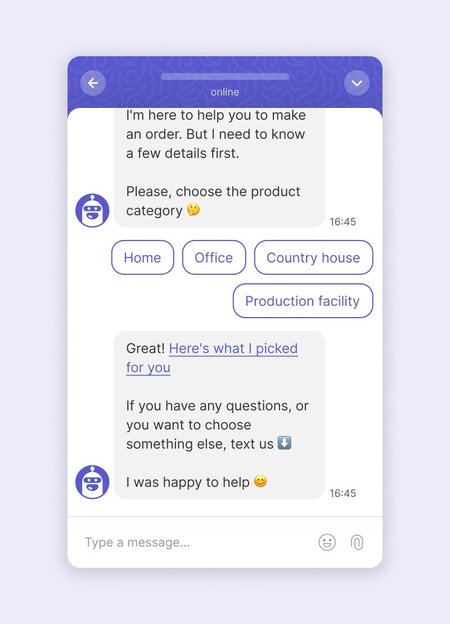 chatbot for sales that recommends products