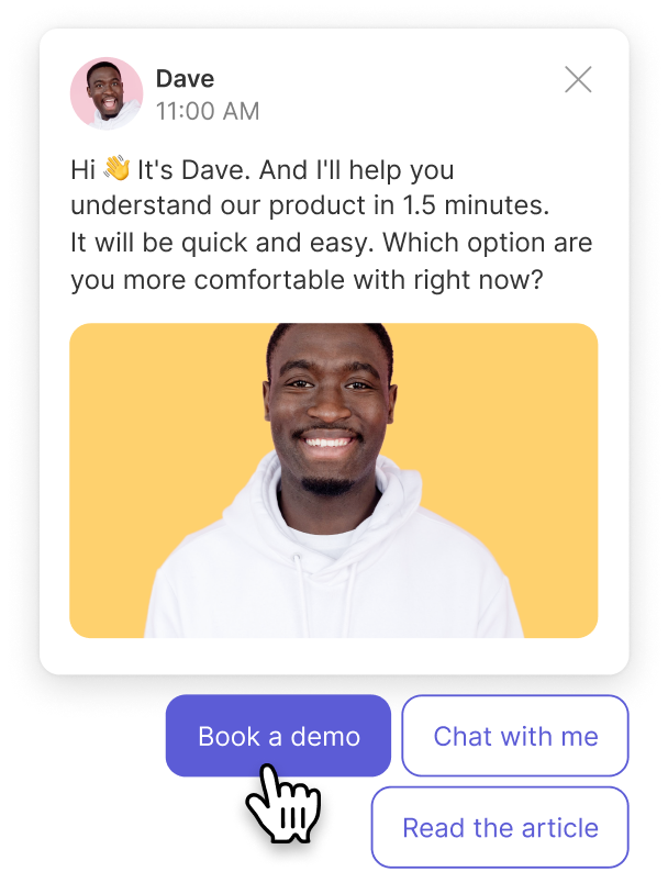 chatbot message