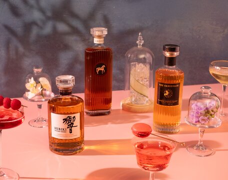 Bottles of whisky for Mother's Day.