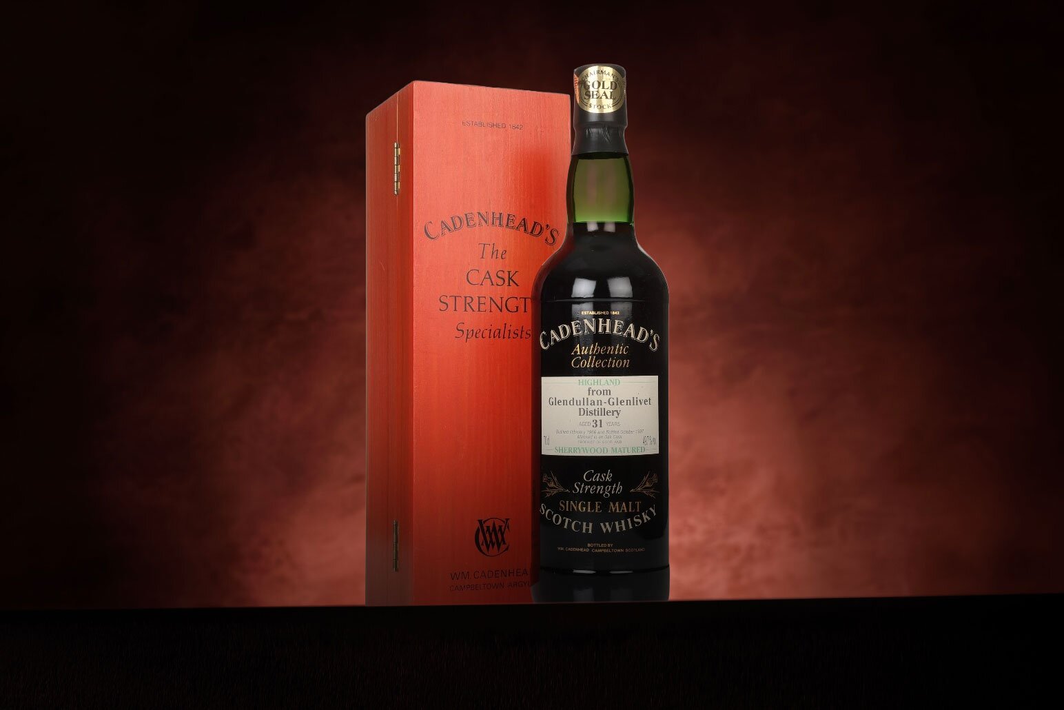 Glendullan-Glenlivet 31 Year Old Cadenhead's Authentic Collection