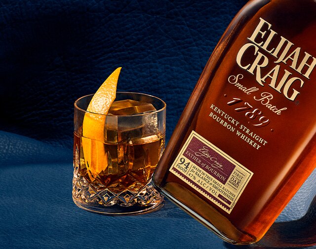 An Elijah Craig Small Batch Old Fashioned cocktail.