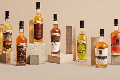 A selection of Compass Box bottles