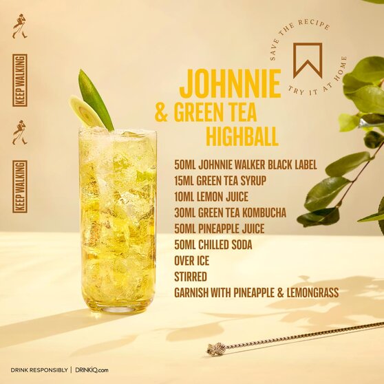 Johnnie & Green tea highball