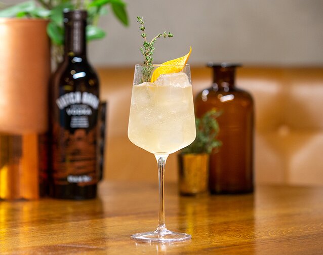 A Dutch Barn Orchard Vodka Tonic cocktail.