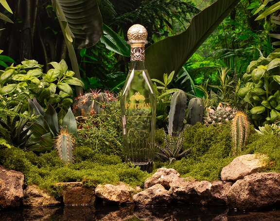 A bottle of Patrón El Cielo