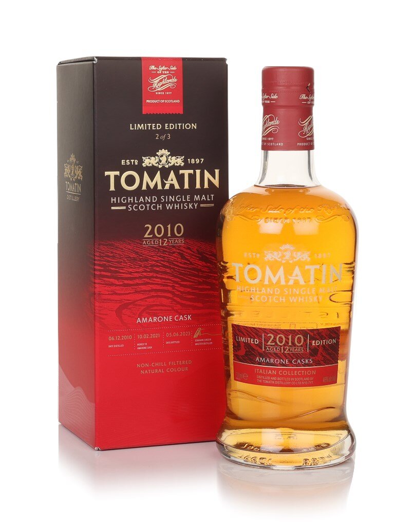 A bottle of Tomatin 12 Year Old 2010 Italian Collection - Amarone Cask 70cl Whisky