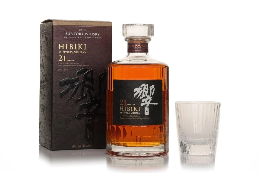 A bottle of Hibiki 21 Year Old