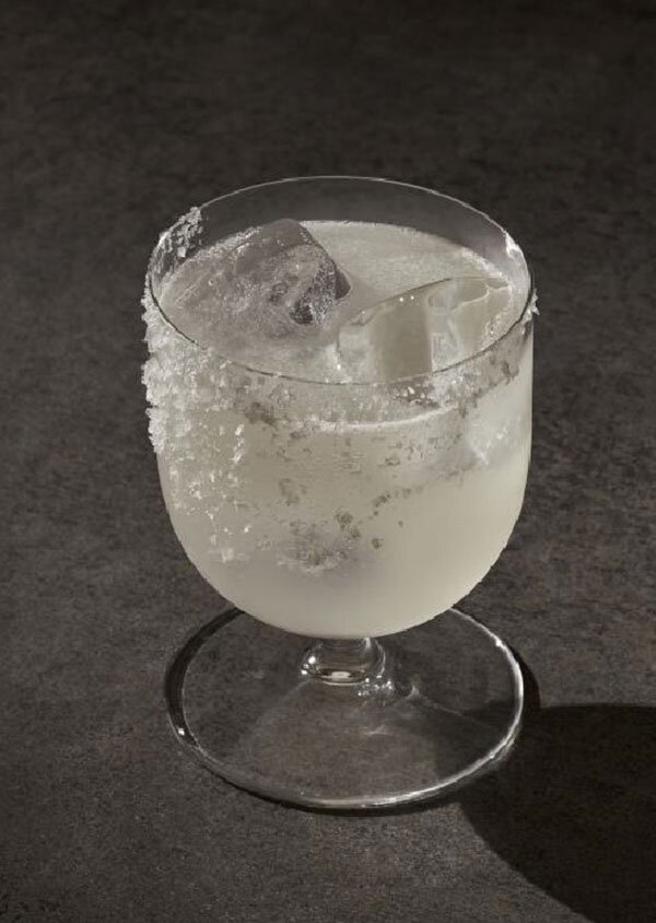 A Volcan margarita cocktail.
