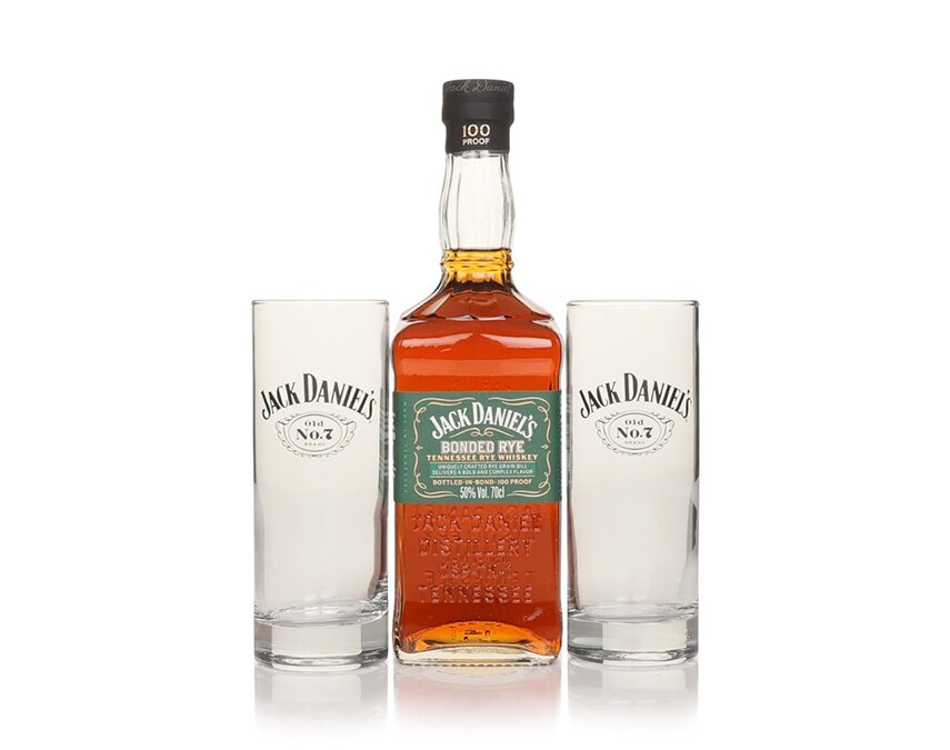 A bottle of Jack Daniel's Bonded Rye