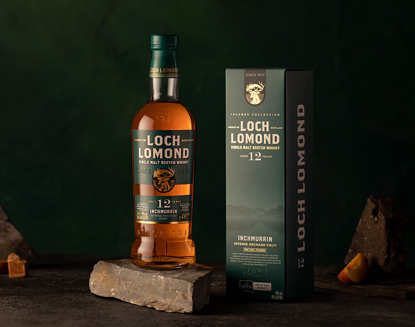 A bottle of Loch Lomond Inchmurrin 12 Year Old.