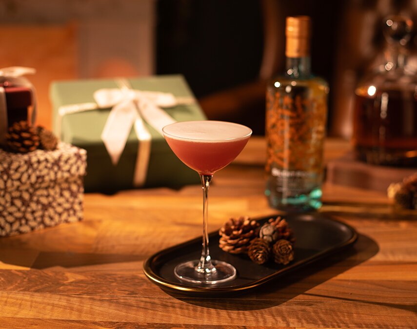 A Silent Pool Gin Mulled Wine Sour.