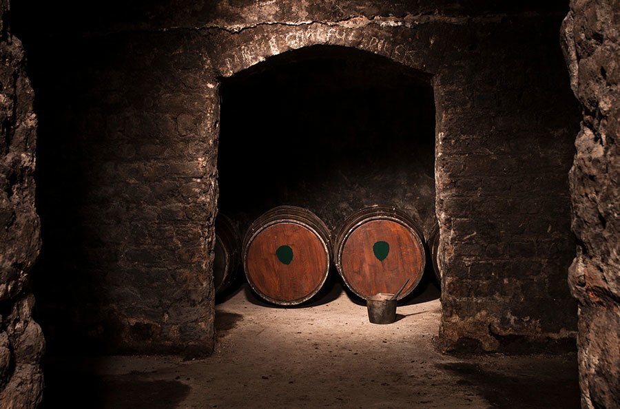 Two Spot Whiskey barrels.