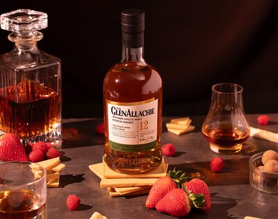 A bottle of GlenAllachie 12 Year Old 2012 Sauternes Wine Cask Finish.