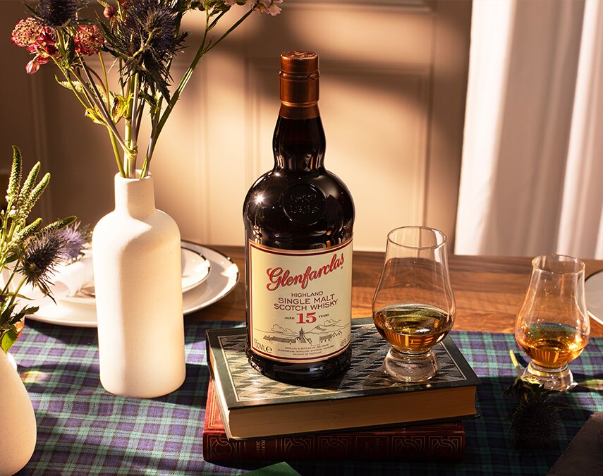 A bottle of Glenfarclas 15 Year Old