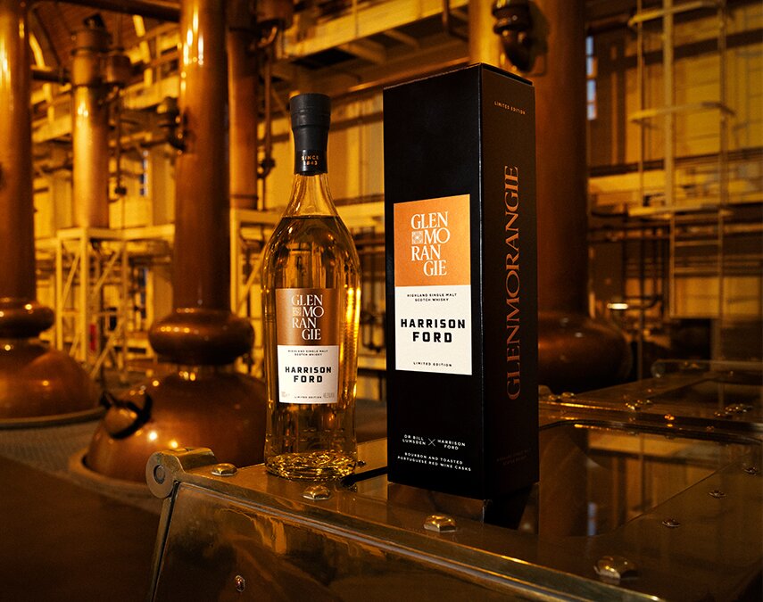 A bottle of Glenmorangie X Harrison Ford.