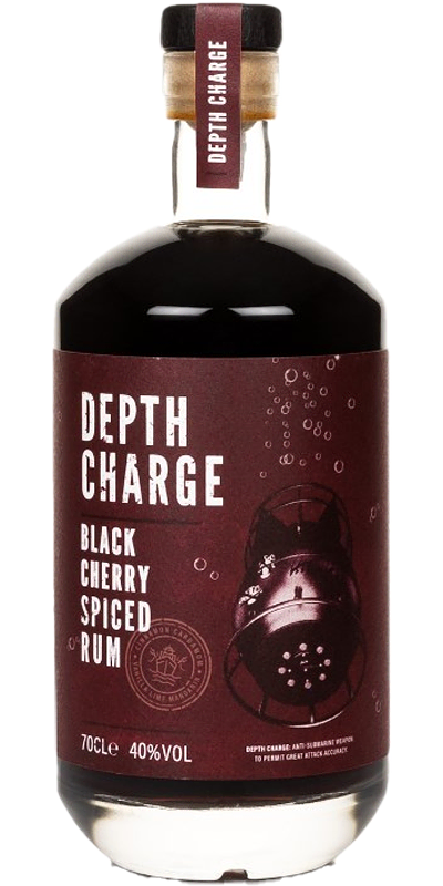Depth Charge Black Cherry Rum bottle