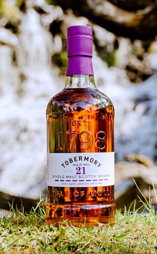 A bottle of Tobermory 21 Year Old.