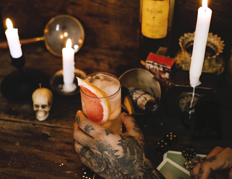 Mezcal based cocktail