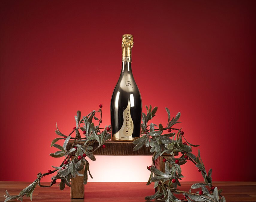 A bottle of Bottega Gold Prosecco