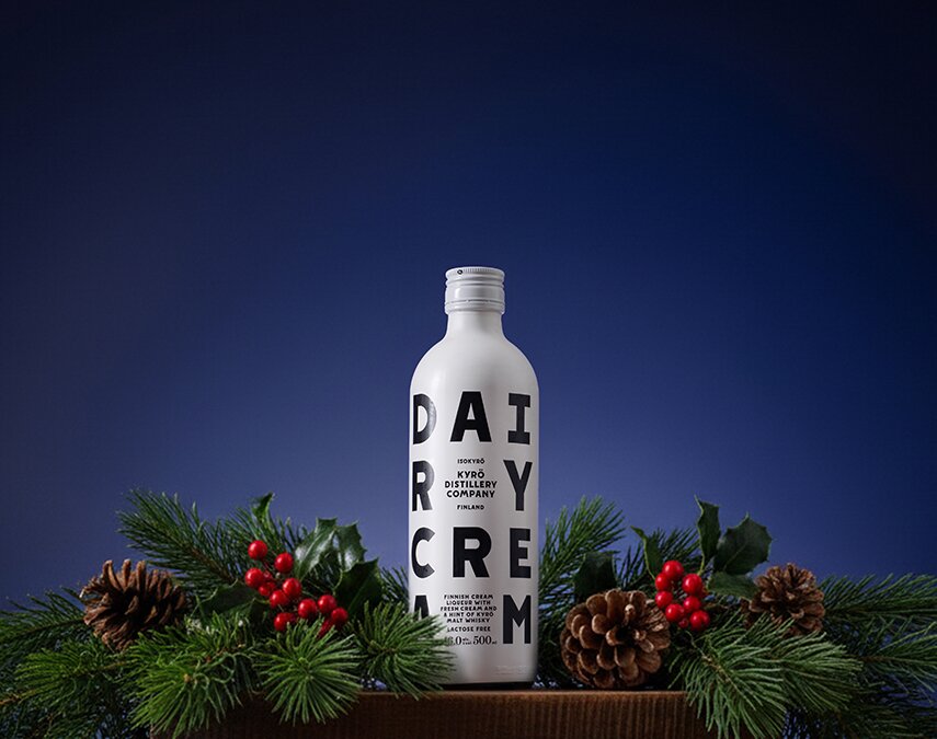 A bottle of Kyrö Dairy Cream Liqueur
