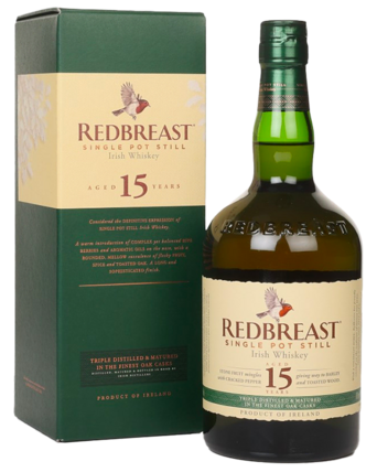 Redbreast 15 Year Old whisky bottle