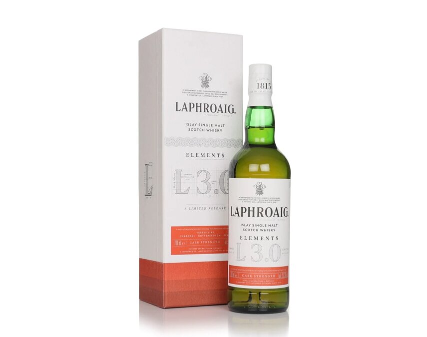 A bottle of Laphroaig Elements 3.0