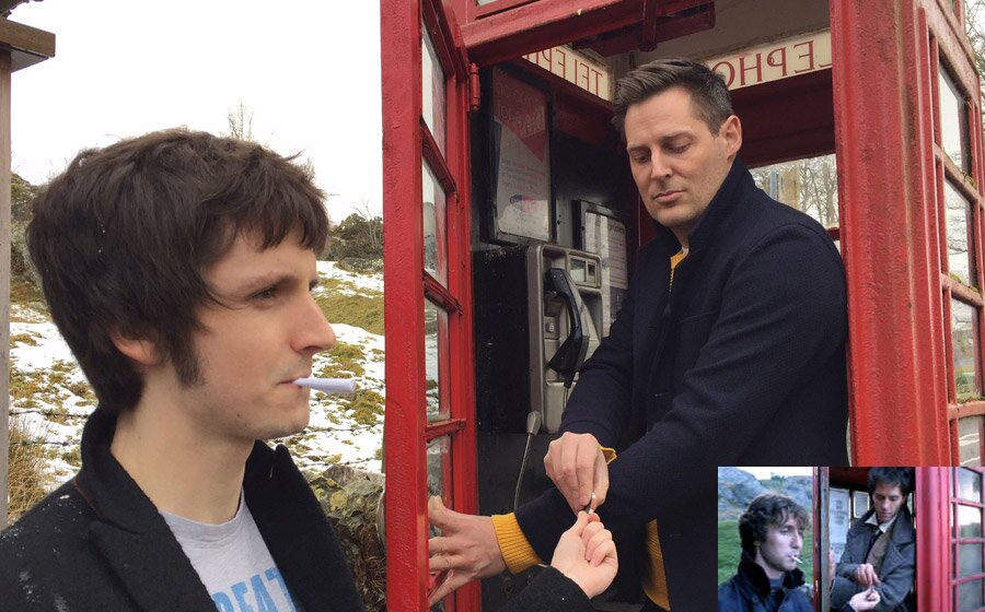 Jake & Toby recreate Withnail & I phone booth scene while visiting the Lakes distillery