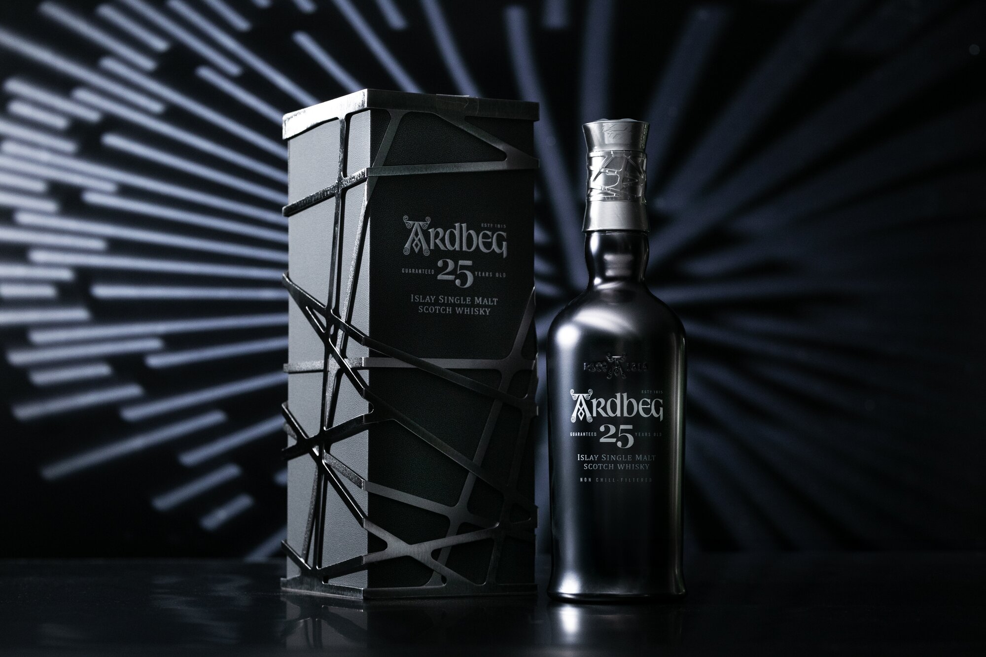 A bottle of Ardbeg 25 year old. 