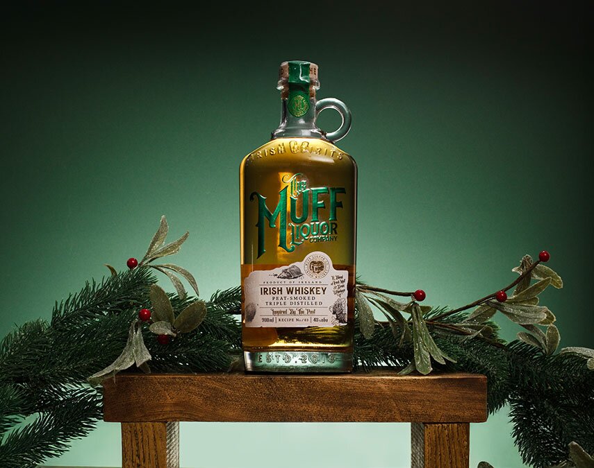 A bottle of The Muff Liquor Company