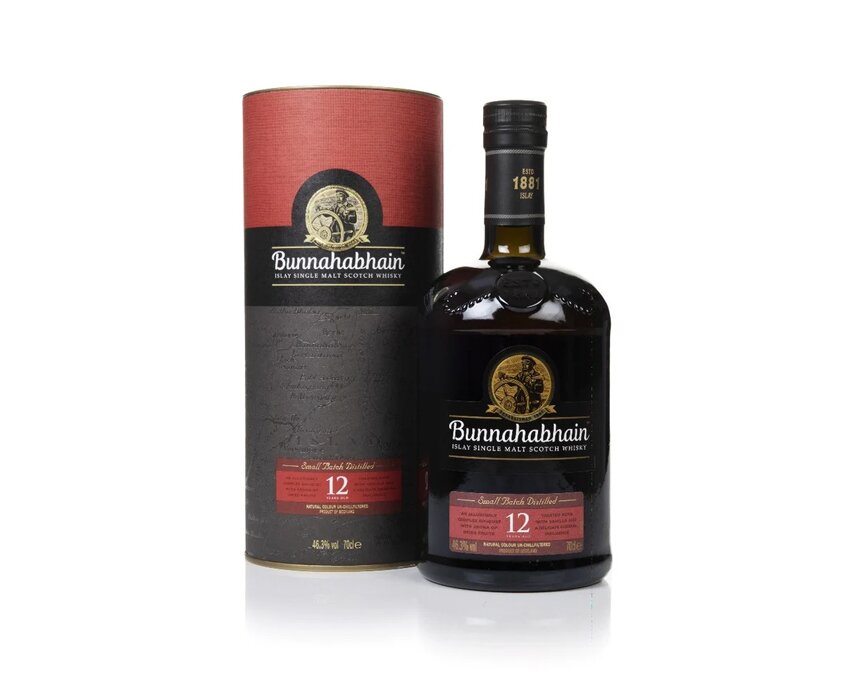 A bottle of Bunnahabhain 12 Year Old