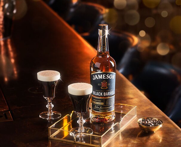Jameson Black Barrel Christmas Irish Coffee cocktail