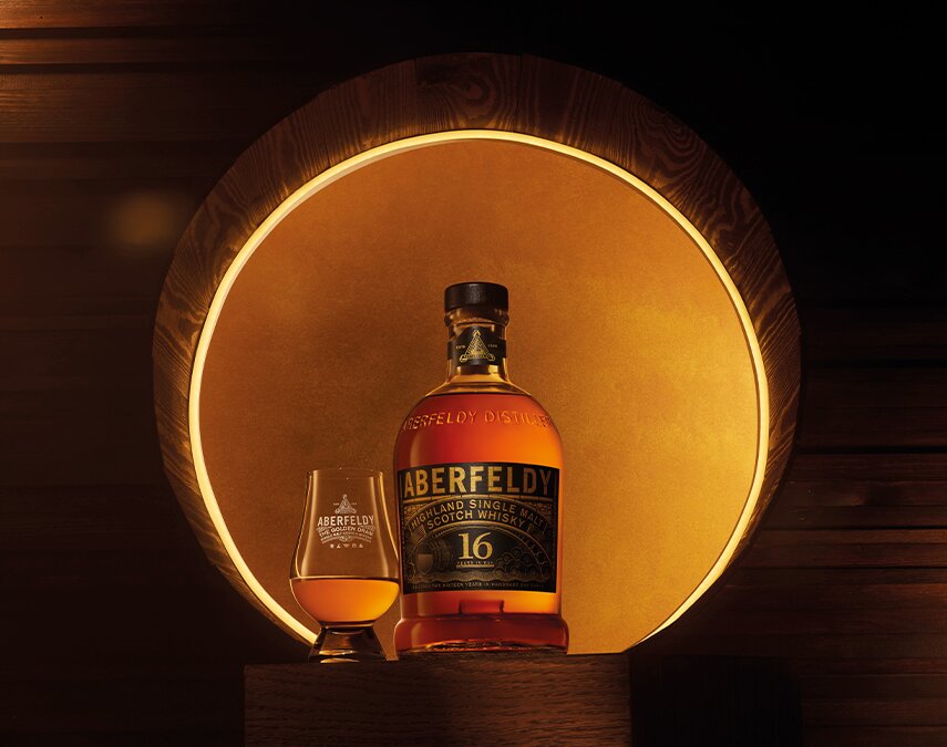A bottle of Aberfeldy 16 Year Old.