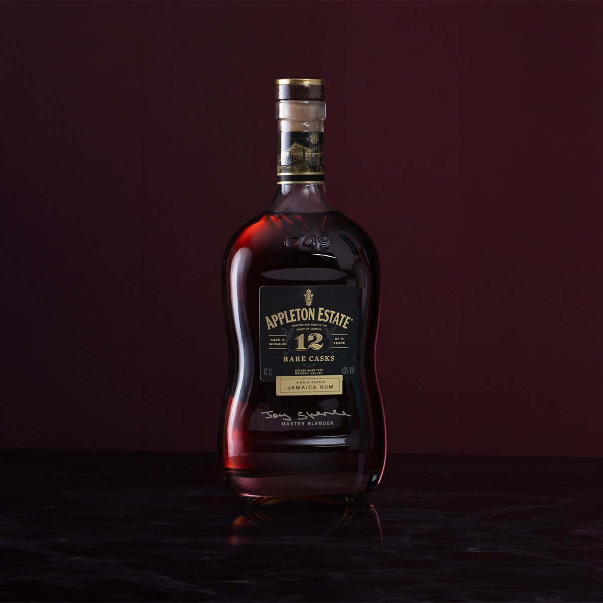 A bottle of Appleton Estate 12 Year Old Rare Casks