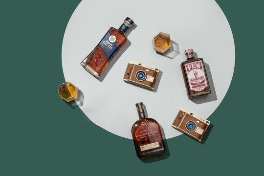 Bottles of Bourbon Whiskey