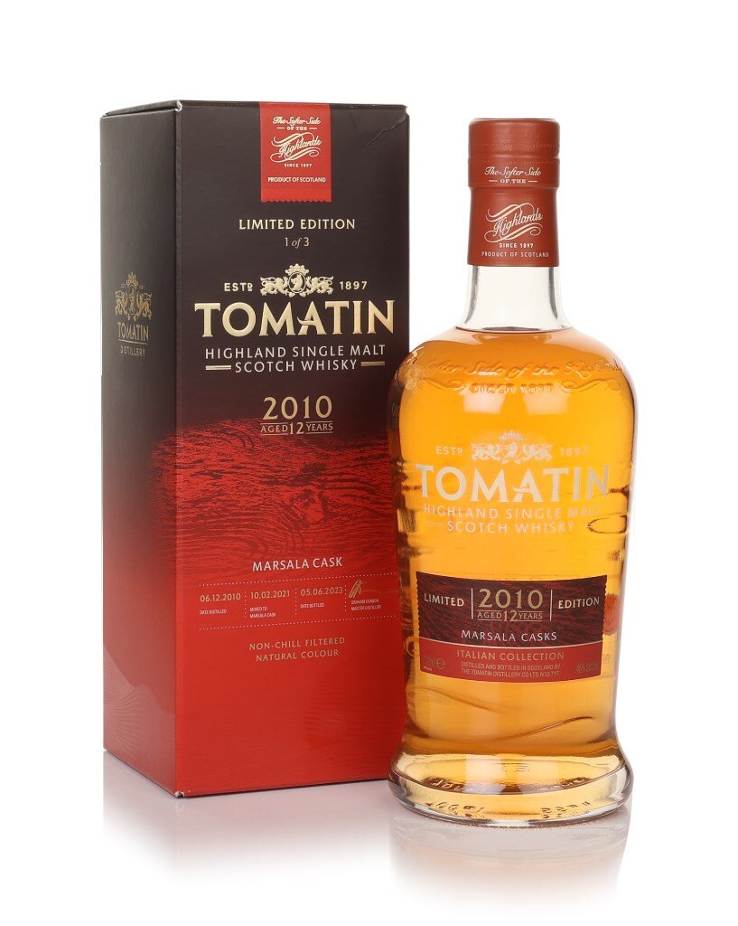 A bottle of Tomatin 12 Year Old 2010 Italian Collection - Marsala Cask 70cl Whisky