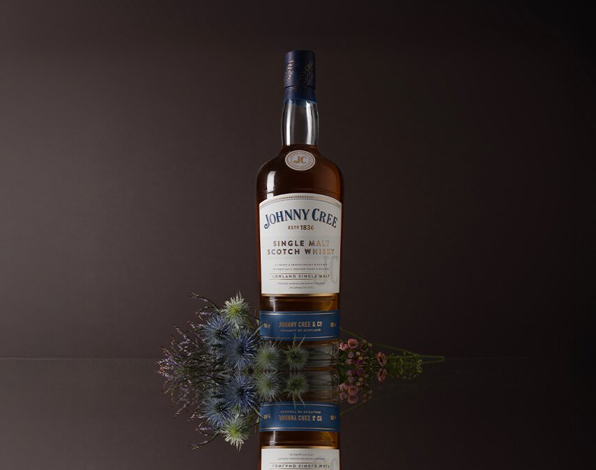 A bottle of Johnny Cree Single Malt.
