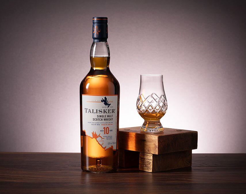 A bottle of Talisker 10 Year Old