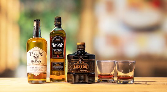 Bottles of Irish Whiskey