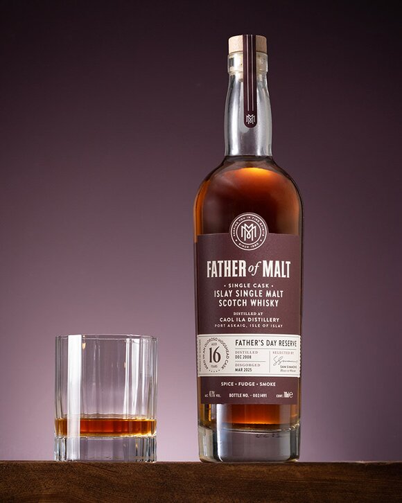 Father's Day Islay Single Malt Scotch Whisky Bottle