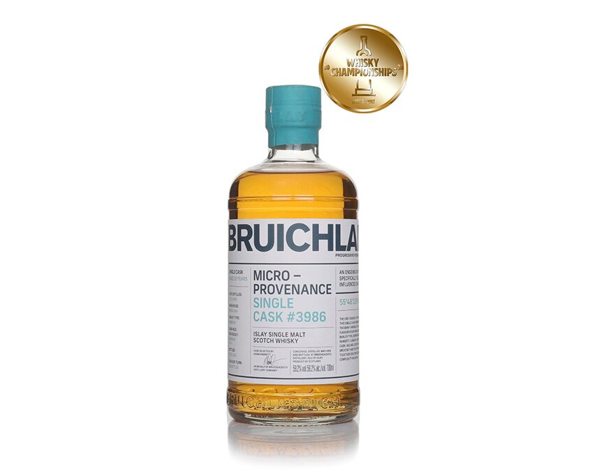 A bottle of Bruichladdich 16 Year Old 2008 (cask 3986) - Micro Provenance Series